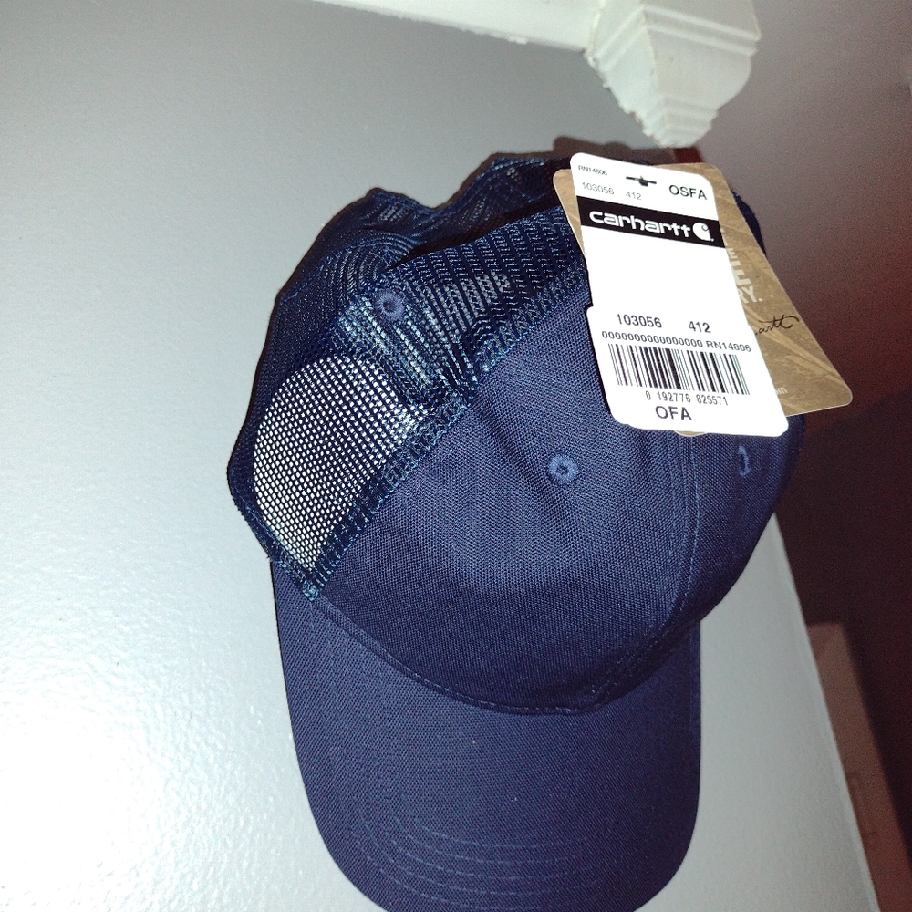 Navy blue Carhartt trucker hat